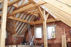 house undergoing truss loft conversion